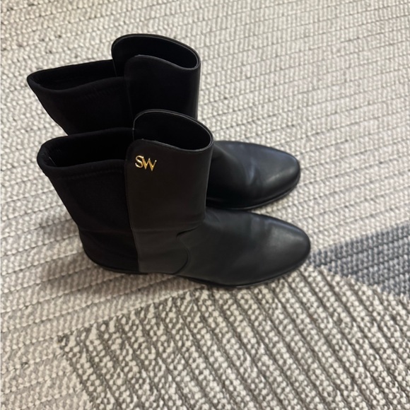 Stuart Weitzman Black Ankle Boots - Picture 1 of 4
